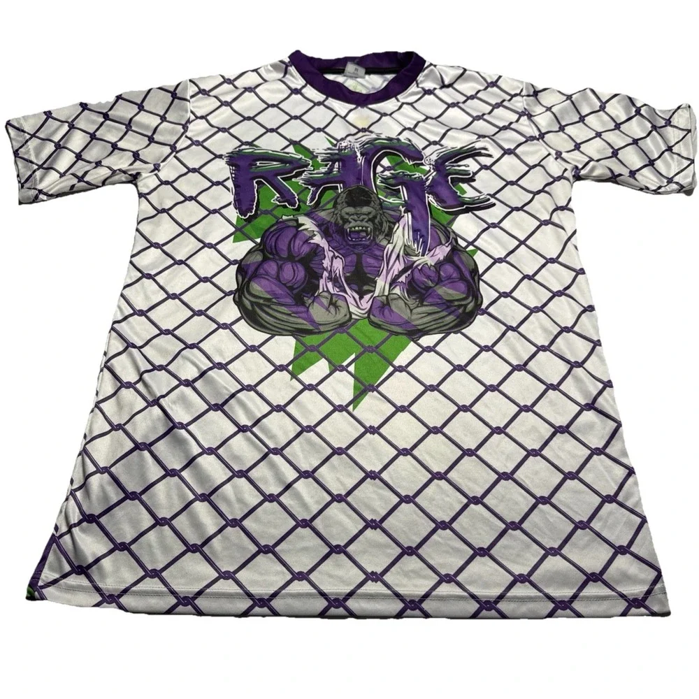 Rage Gorilla Kreeger 14 Colorado Mountain Jersey‎ Mens Medium Purple White Green